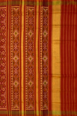 Rust and Orange Manekchowk Patola Saree