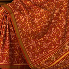 Rust and Orange Manekchowk Patola Saree