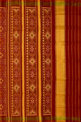 Rust Orange Panchanda Patola Saree