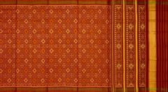 Rust Orange Panchanda Patola Saree