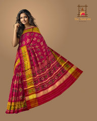 Pink Diamond Hathipoat Bandhani Patola Saree