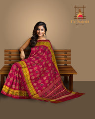 Pink Diamond Hathipoat Bandhani Patola Saree