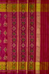 Pink Diamond Hathipoat Bandhani Patola Saree
