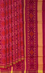 Red Pink Pan Chanda Patola Saree