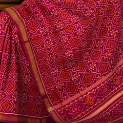 Red Pink Pan Chanda Patola Saree