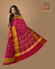 Pink Chabdi Fish Patola Saree