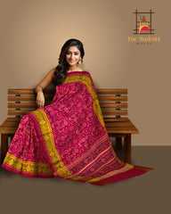 Pink Chabdi Fish Patola Saree