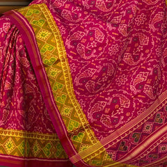 Pink Chabdi Fish Patola Saree