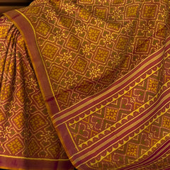 Mustard Yellow Panchanda Patola Saree