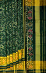 Green Spaced Manekchowk Patola Saree