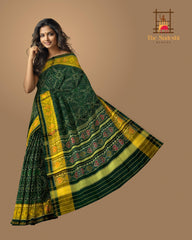 Green Spaced Manekchowk Patola Saree