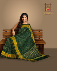Green Spaced Manekchowk Patola Saree