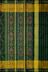 Green Spaced Manekchowk Patola Saree