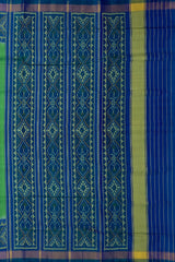 Blue Parrot Green Galo Patola Saree