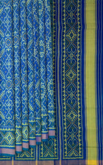 Green Blue Manekchowk Patola Saree