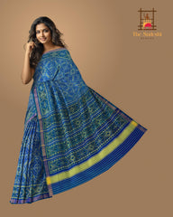 Green Blue Manekchowk Patola Saree