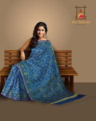Green Blue Manekchowk Patola Saree