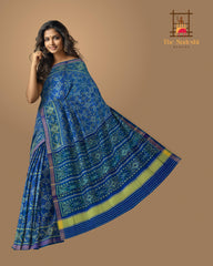 Green Blue Navratna Patola Saree