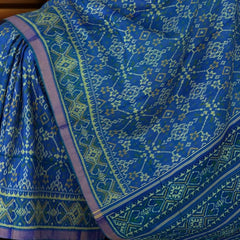 Green Blue Navratna Patola Saree