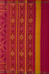 Orange Pink Manekchowk Patola Saree