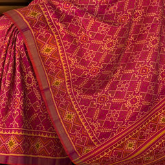 Orange Pink Manekchowk Patola Saree
