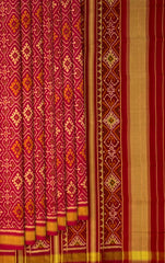 Maroon Pan Chanda Patola Saree