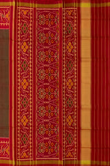 Red Mahendi Green Galo Patola Saree