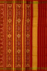 Orange Red Navratna Patola Saree