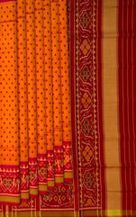Red Mustard Butta Patola Saree