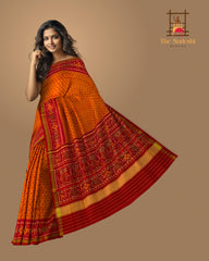 Red Mustard Butta Patola Saree