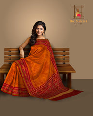 Red Mustard Butta Patola Saree