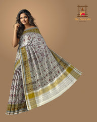 Off White Navratna Patola Saree