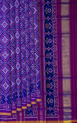 Jamun Color Chanda Bhat Patola Saree