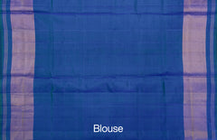 Green Blue Single Ikat Rajkot Patola Saree with Navratna Design