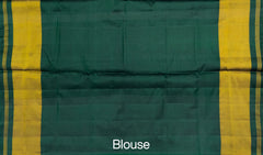 Green Single Ikat Rajkot Patola Saree with Navratna Design