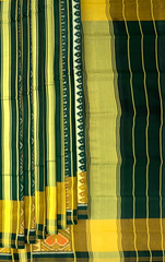 Green Single Ikat Rajkot Patola Saree with Navratna Design