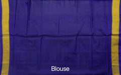 Dark Purple Single Ikat Rajkot Patola Saree with Panchanda and Navratna Design