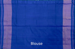 Ramagreen Blue Daliyabhat Border Pallu Chelari Single Ikat Rajkot Patola Saree