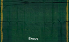 Green Yellow Single Ikat Semi Patan Patola Saree