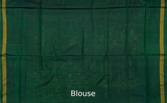 Green Yellow Single Ikat Semi Patan Patola Saree