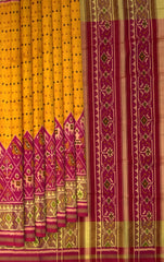Pink Narikunjar Single Ikat Rajkot Patola Saree