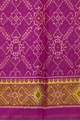 Baby Pink Single Ikat Rajkot Patola Saree