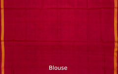 Maroon Matka Flower Border Pallu Ghughro Single Ikat Semi Patan Patola Saree