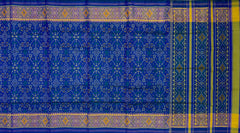 Green Blue Navratna Border Pallu Chelari Single Ikat Rajkot Patola Saree