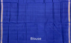 Royal Blue Zig Zag Laheriya Skirt Hathi Border Pallu Ghughro (LP) Single Ikat Rajkot Patola Saree