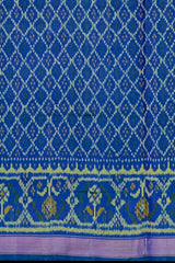 Green Blue Daliyabhat Border Pallu Ghughro (LP) Single Ikat Rajkot Patola Saree