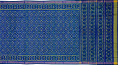 Green Blue Chandabhat Border Pallu Ghughro (LP) Single Ikat Rajkot Patola Saree