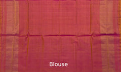 Mustard Pink Pan Chanda Border Pallu Chelari Single Ikat Rajkot Patola Saree