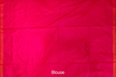 Royal Blue and Red Contemporary Pochampalli Saree