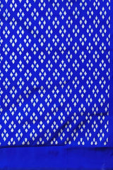 Blue Contemporary Single Ikat Handloom Pochampally Saree